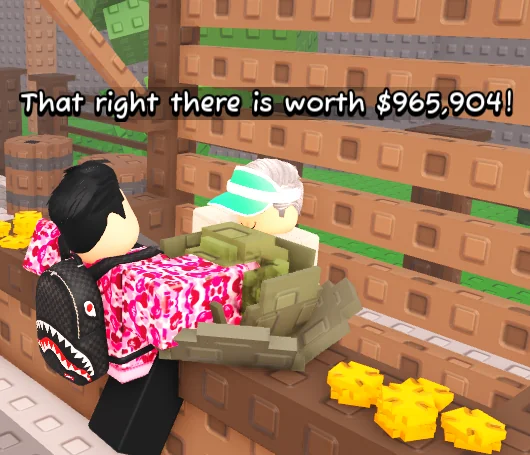 Selling a sprinkler-boosted Cabbage with mutations to Steve in Garden Horizons — worth $965,904 Shillings